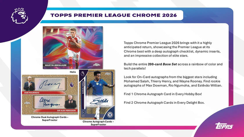 2026 Topps Chrome Premier League EPL Hobby