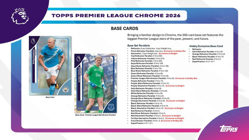 2026 Topps Chrome Premier League EPL Hobby
