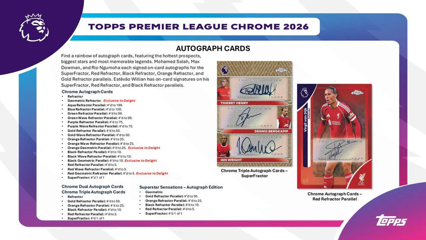 2026 Topps Chrome Premier League EPL Hobby