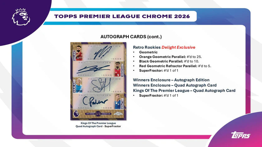 2026 Topps Chrome Premier League EPL Hobby