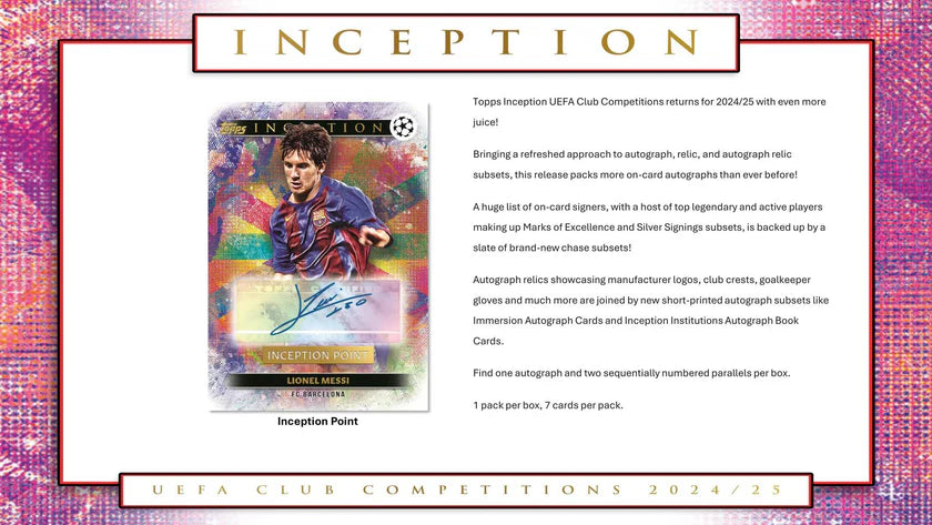 2024/25 Topps Inception UEFA Club Competitions Hobby