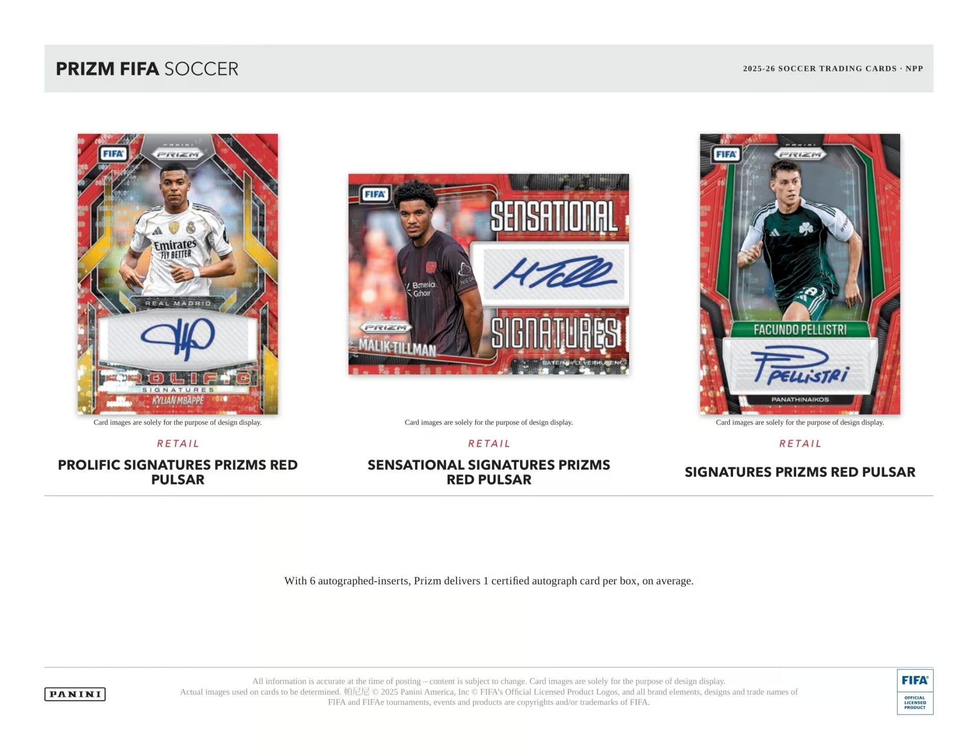 2025/26 Panini Prizm FIFA Football Blaster