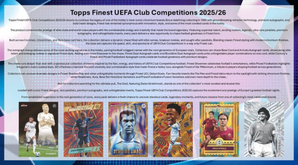 2025/26 Topps UEFA Club Competitions Finest Hobby