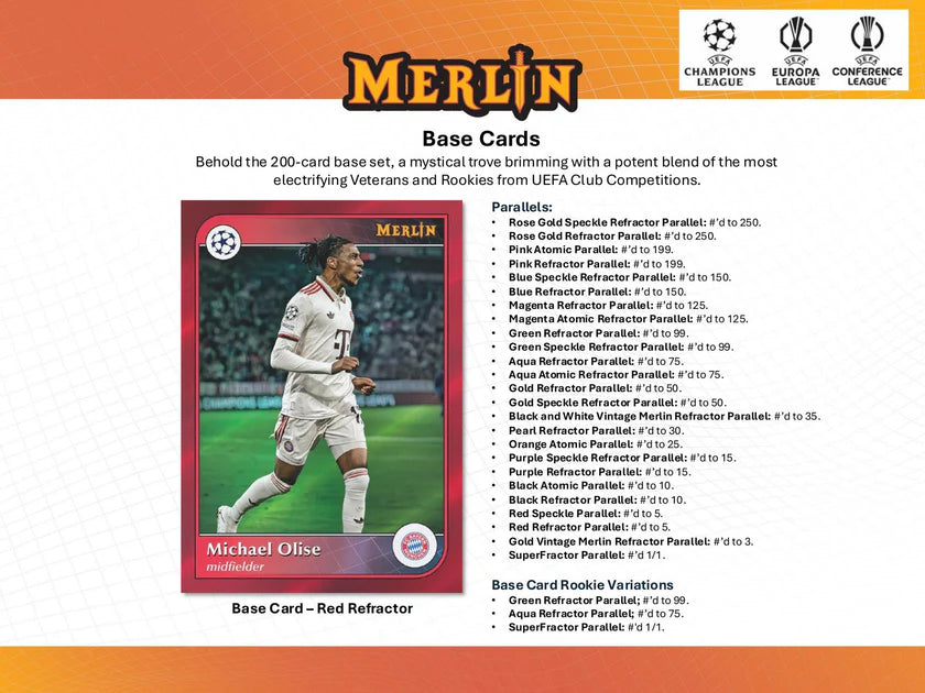 2024/25 Topps Chrome Merlin UEFA Club Competitions 7-Pack Blaster